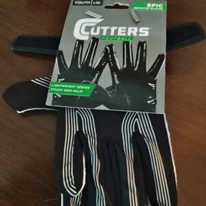 Youth Football Gloves - Black